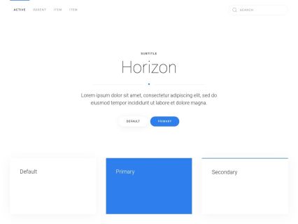 Horizon Joomla Template White Blue Style