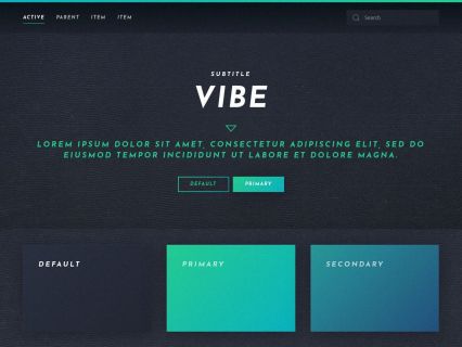 Vibe Joomla Template Dark Turquoise Style