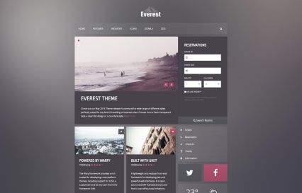 Everest Joomla Template Lilac Style