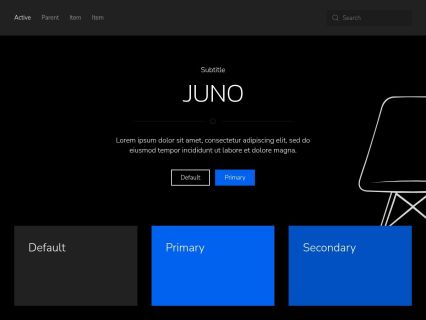 Juno Joomla Template Black Blue Style
