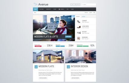 Avenue Joomla Template Blue Style