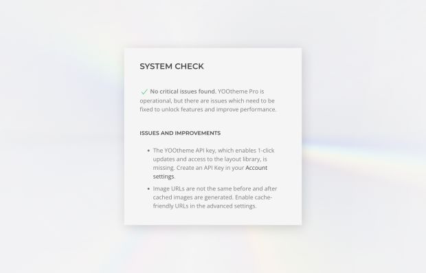 System Check