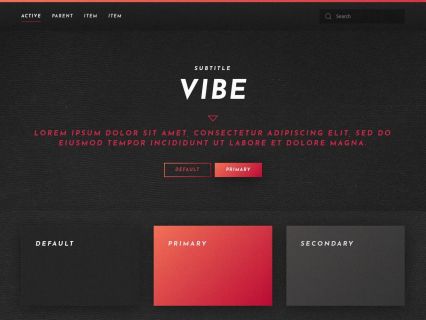 Vibe Joomla Template Dark Red Style