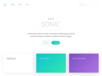Sonic Joomla Template White Turquoise Style