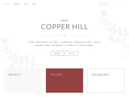 Copper Hill Joomla Template White Red Style