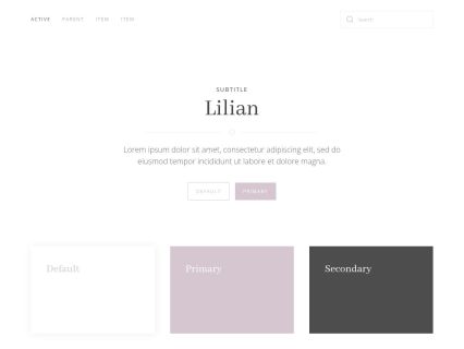 Lilian Joomla Template White Lilac Style