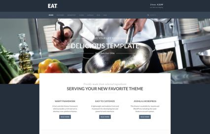 Eat Joomla Template Blue Style