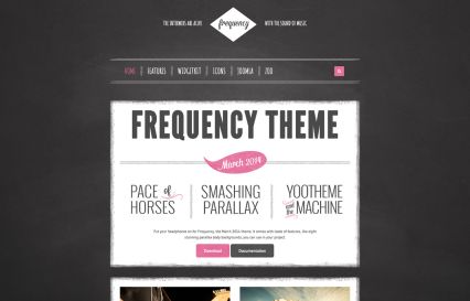 Frequency Joomla Template Chalkboard Style