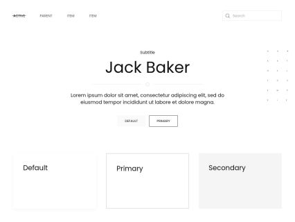 Jack Baker Joomla Template White Black Style