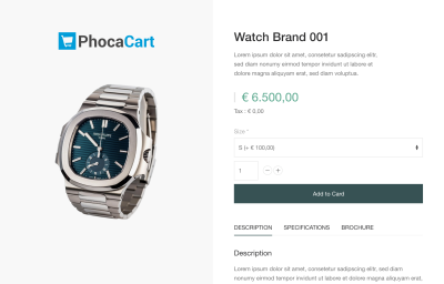 Phoca Cart Integration for the YOOtheme Pro page builder