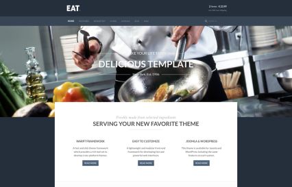 Eat Joomla Template Blue Style