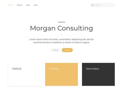 Morgan Consulting Joomla Template White Yellow Style