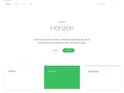 Horizon Joomla Template White Green Style