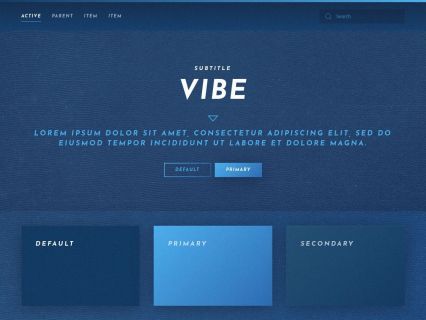 Vibe Joomla Template Dark Blue Style