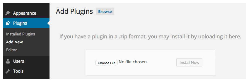 Install a plugin in WordPress