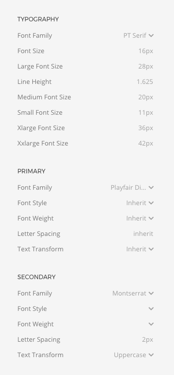 Global font options